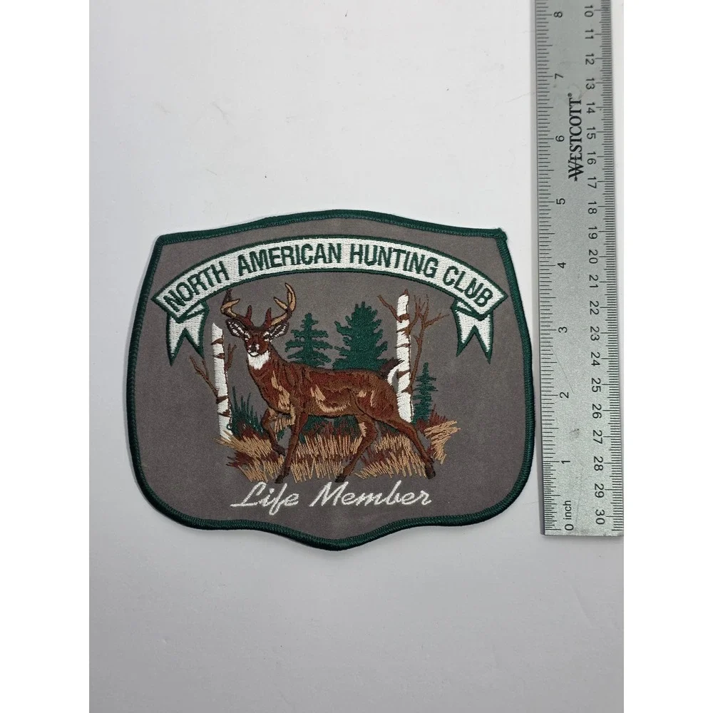 North American Hunting Club Patch Life Member OS Grey Vintage 80s Gorpcore